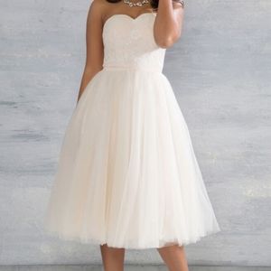 GORGEOUS Size 18 Strapless Tulle Blush Dress